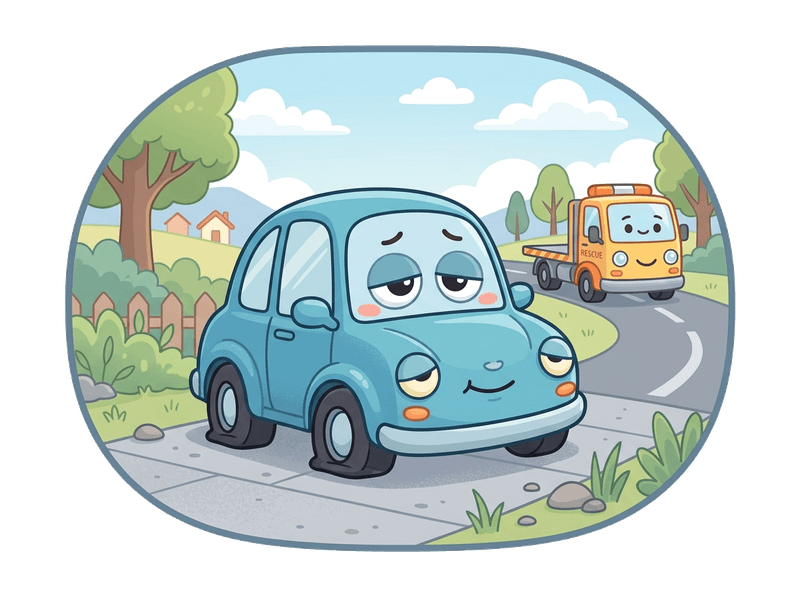 Illustration of non-runner collection service by Scrap Car Epsom